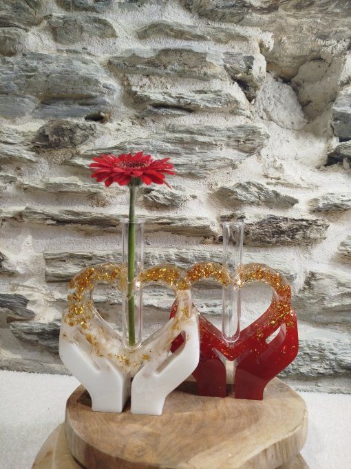 Soliflore coeur rouge